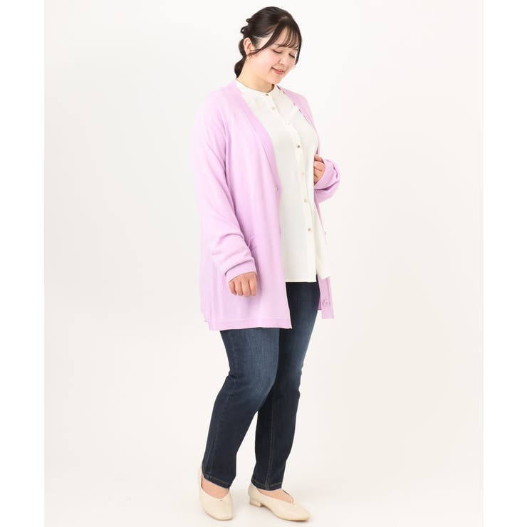 【大きいサイズ】Vネックロングカーディガン | eur3 | 詳細画像8 