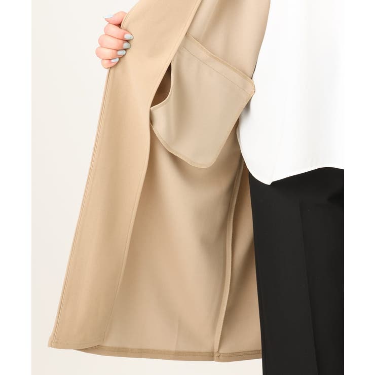 【大きいサイズ】カットジョーゼットロングアウター | eur3 | 詳細画像13 