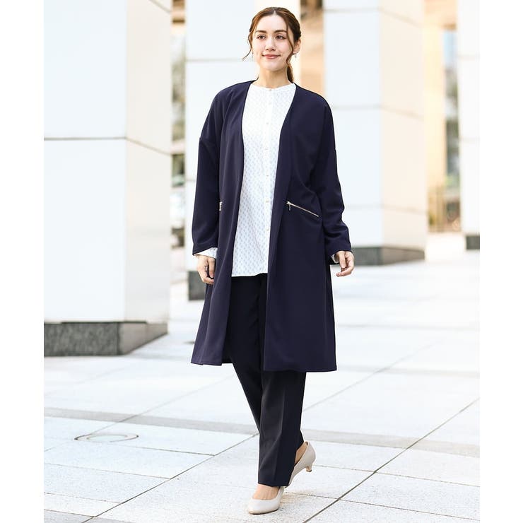 【大きいサイズ】カットジョーゼットロングアウター | eur3 | 詳細画像3 