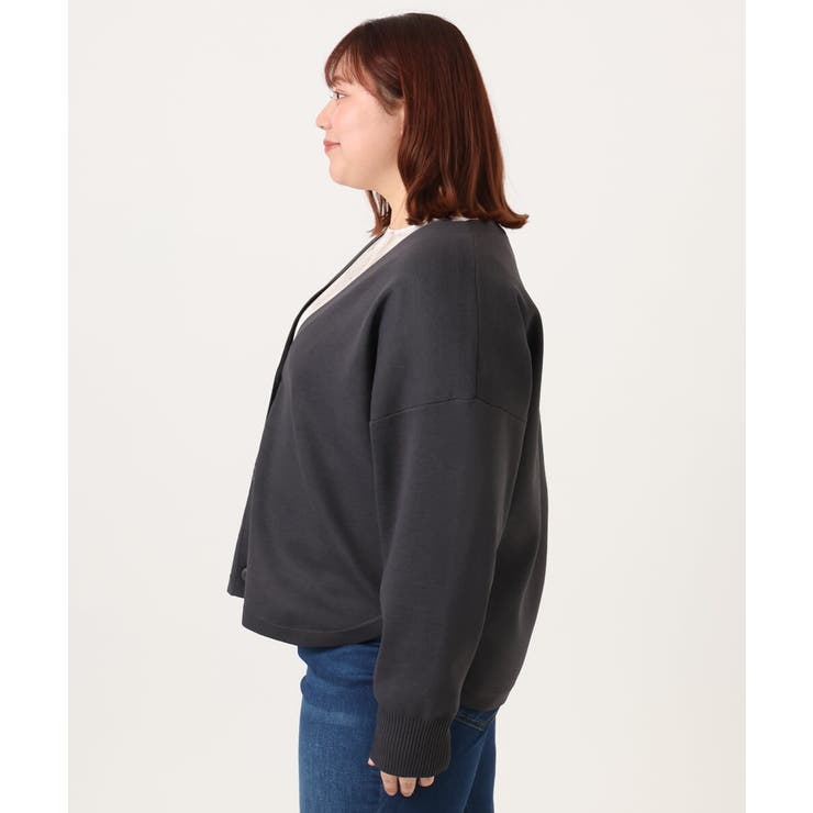 【大きいサイズ/洗える】カーブヘムボクシーカーディガン | eur3 | 詳細画像17 