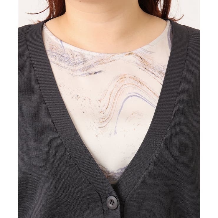 【大きいサイズ/洗える】カーブヘムボクシーカーディガン | eur3 | 詳細画像19 