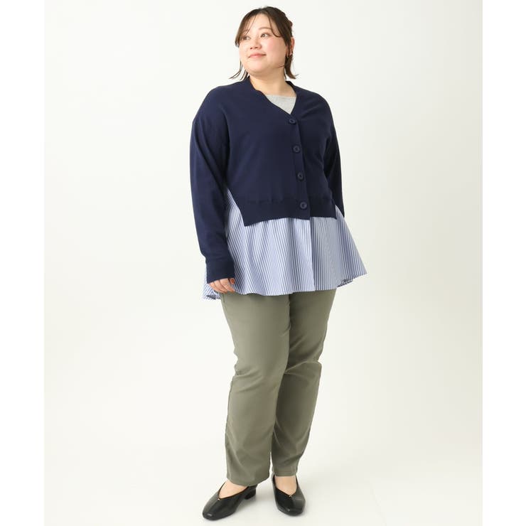 【大きいサイズ】異素材コンビカーディガン | eur3 | 詳細画像23 