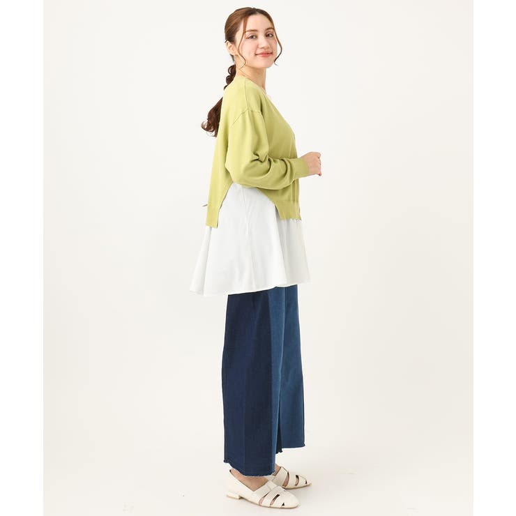 【大きいサイズ】異素材コンビカーディガン | eur3 | 詳細画像8 