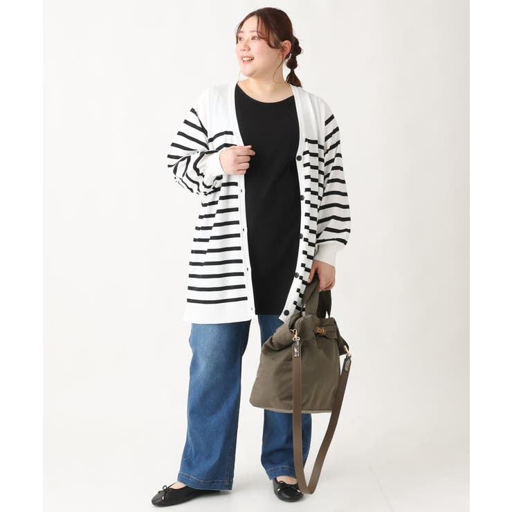 【大きいサイズ】Vネックボクシーカーディガン eur3｜【大きいサイズ】Vネックボクシーカーディガン | Rakuten