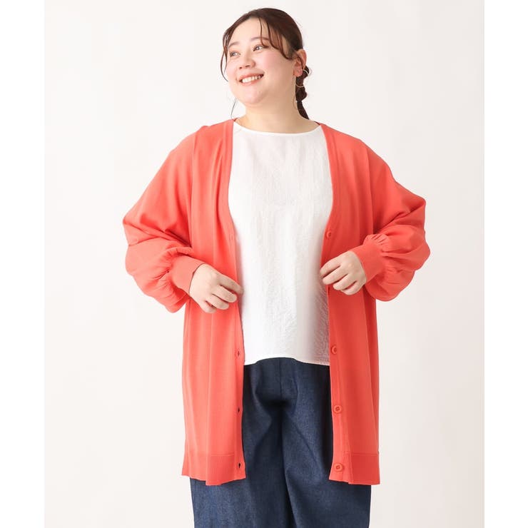 【大きいサイズ】Vネックボクシーカーディガン | eur3 | 詳細画像6 