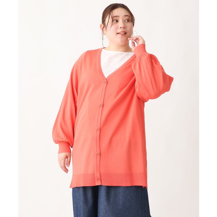 【大きいサイズ】Vネックボクシーカーディガン | eur3 | 詳細画像8 