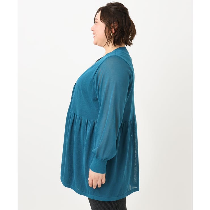 【大きいサイズ】シアーペプラムカーディガン | eur3 | 詳細画像10 