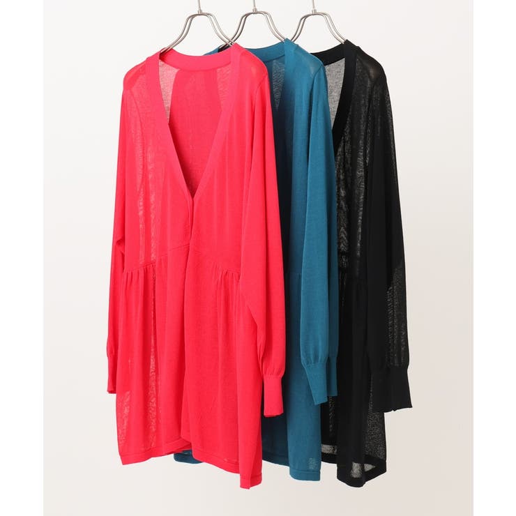 【大きいサイズ】シアーペプラムカーディガン | eur3 | 詳細画像22 