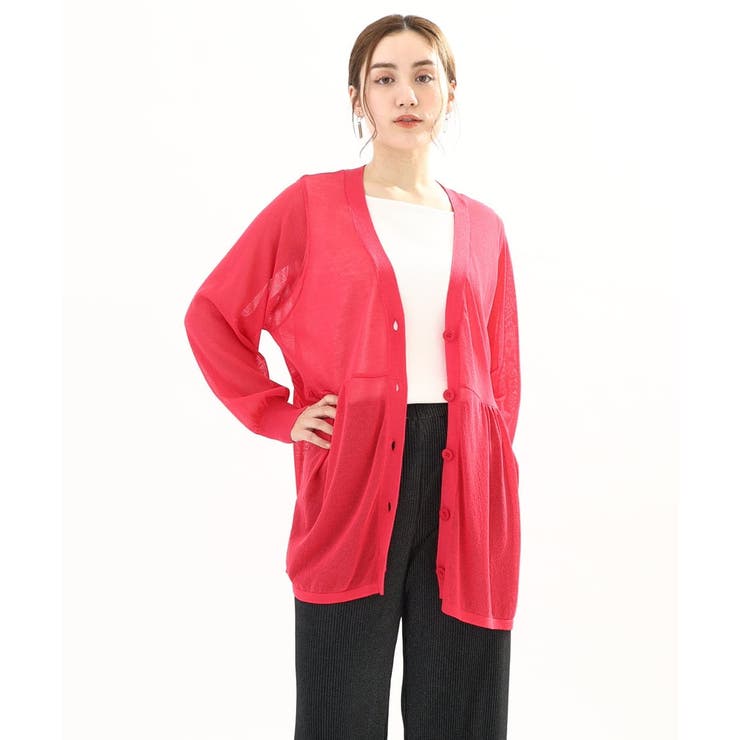 【大きいサイズ】シアーペプラムカーディガン | eur3 | 詳細画像3 