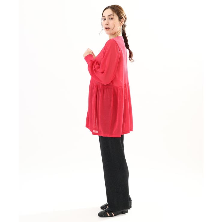 【大きいサイズ】シアーペプラムカーディガン | eur3 | 詳細画像4 