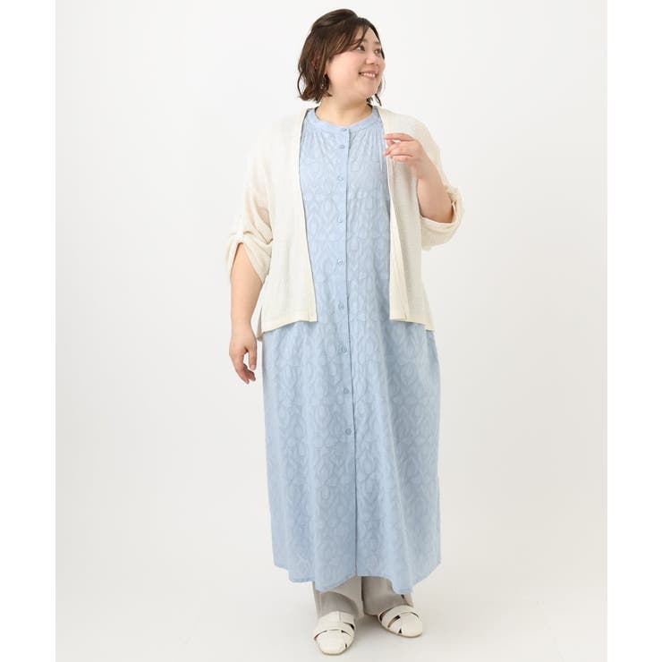 【大きいサイズ】麻タッチトッパーカーディガン | eur3 | 詳細画像23 