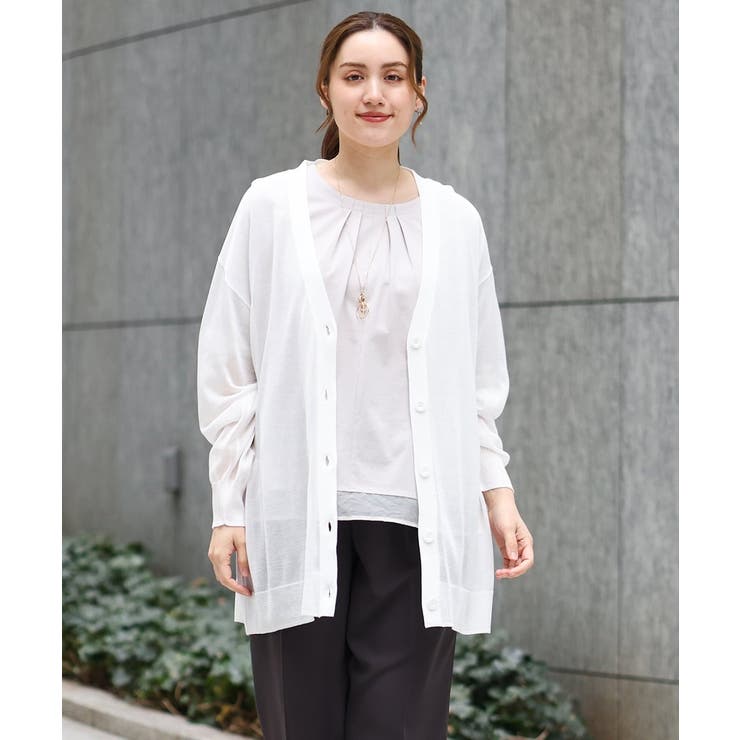 【大きいサイズ/接触冷感】洗えるVネックカーディガン | eur3 | 詳細画像15 