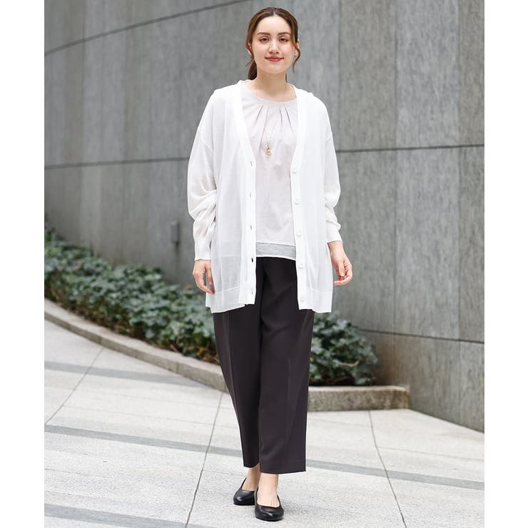 【大きいサイズ/接触冷感】洗えるVネックカーディガン | eur3 | 詳細画像17 