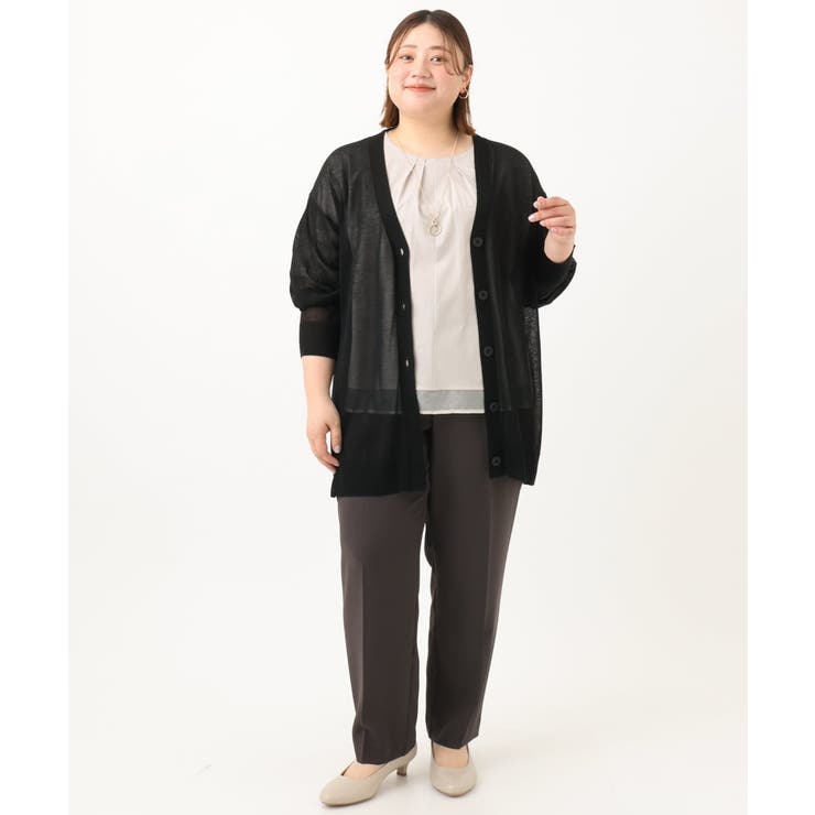 【大きいサイズ/接触冷感】洗えるVネックカーディガン | eur3 | 詳細画像25 