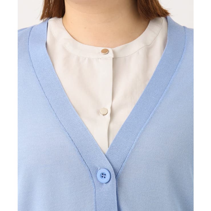 【大きいサイズ/接触冷感】洗えるVネックカーディガン | eur3 | 詳細画像9 