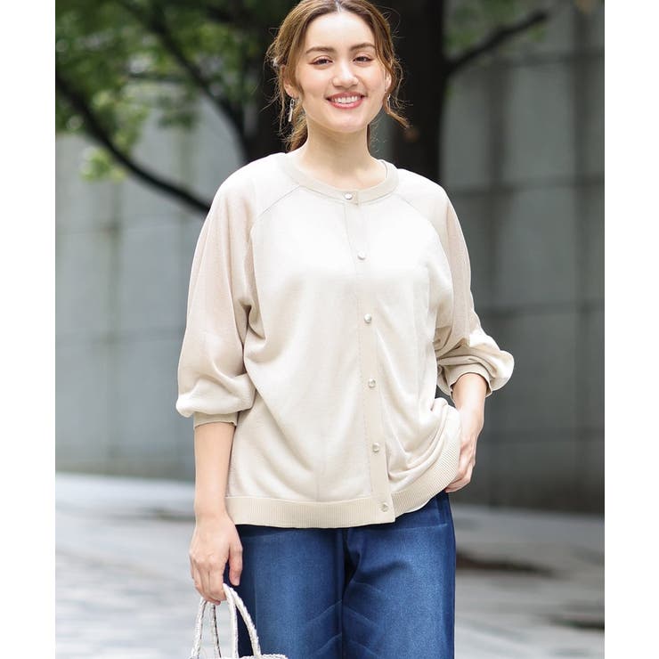 【大きいサイズ/2WAY】ラメシアーカーディガン | eur3 | 詳細画像1 