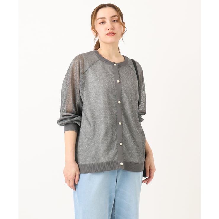 【大きいサイズ/2WAY】ラメシアーカーディガン | eur3 | 詳細画像22 