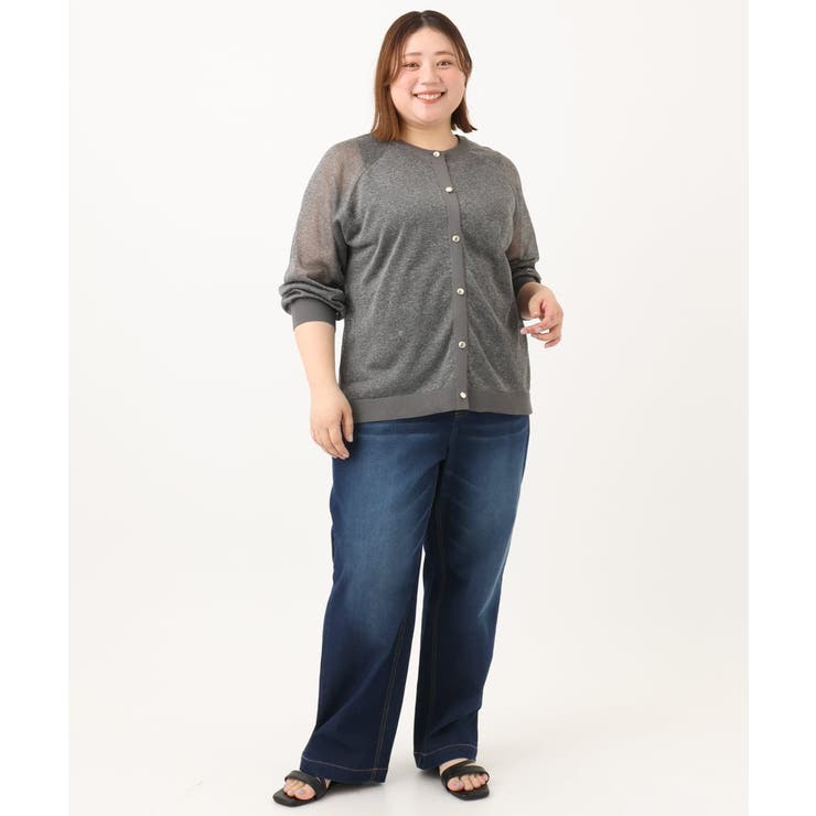 【大きいサイズ/2WAY】ラメシアーカーディガン | eur3 | 詳細画像30 