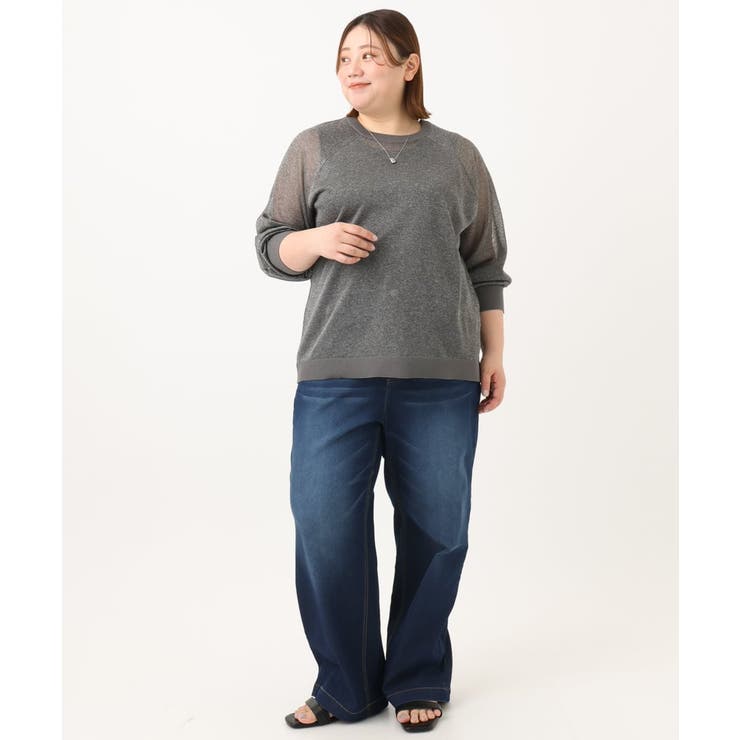 【大きいサイズ/2WAY】ラメシアーカーディガン | eur3 | 詳細画像31 