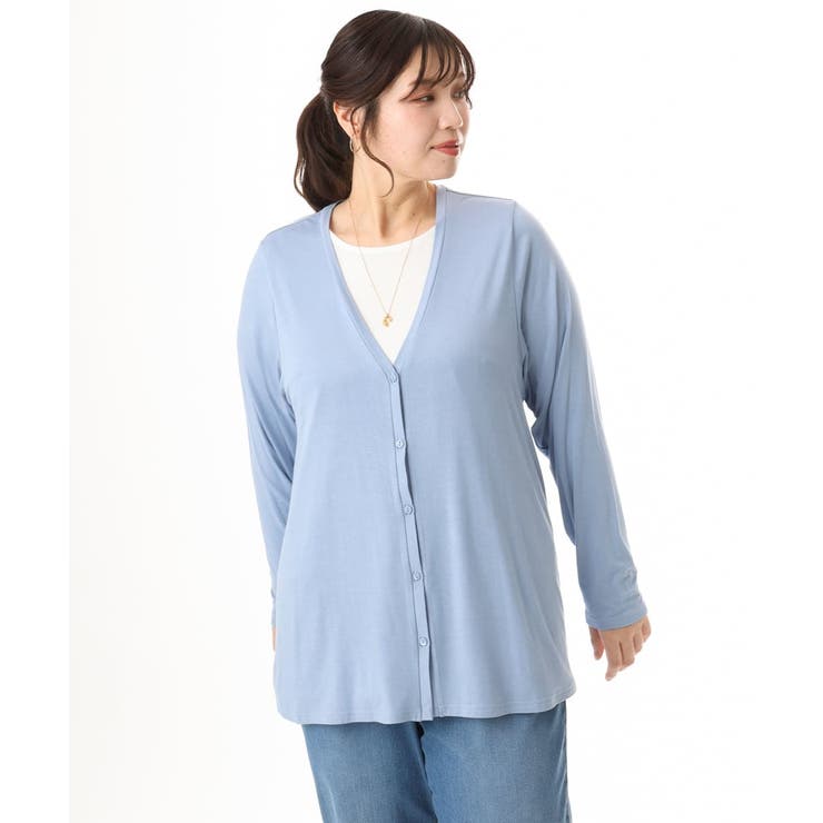 【大きいサイズ/接触冷感/UVカット】Aライン長袖カーディガン | eur3 | 詳細画像7 