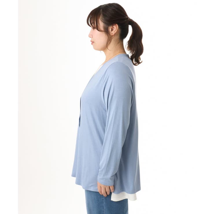 【大きいサイズ/接触冷感/UVカット】Aライン長袖カーディガン | eur3 | 詳細画像8 