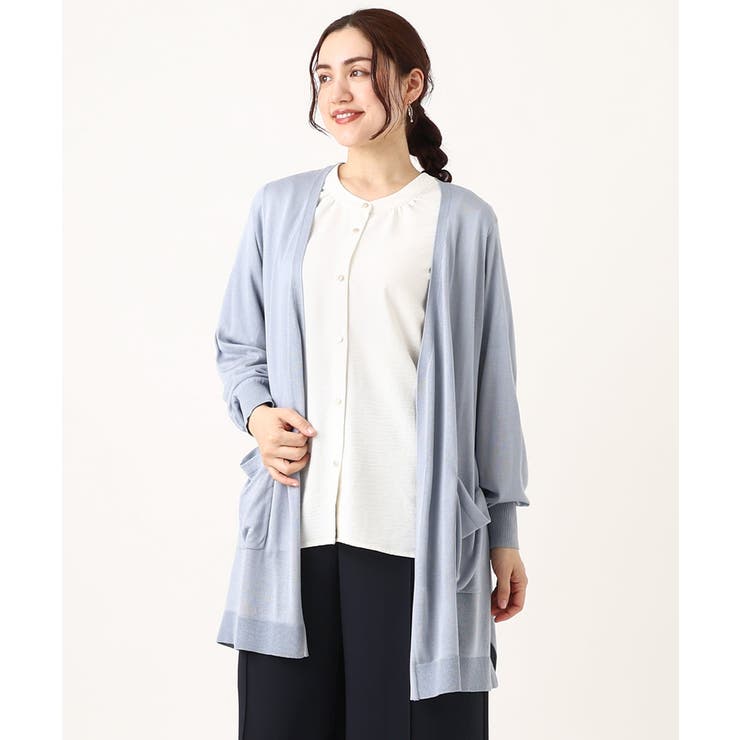 【大きいサイズ】洗えるロングカーディガン | eur3 | 詳細画像2 