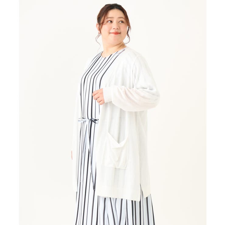 【大きいサイズ】洗えるロングカーディガン | eur3 | 詳細画像9 