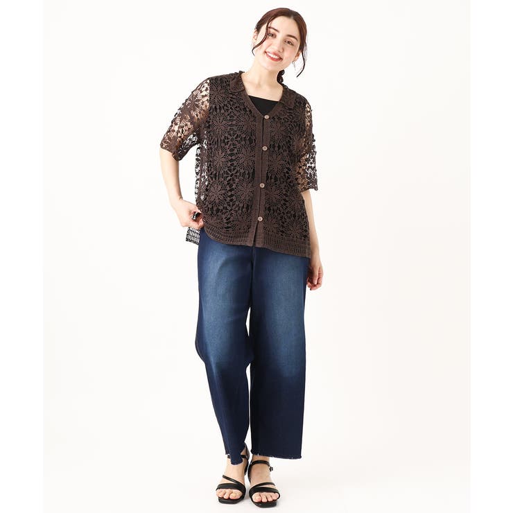 【大きいサイズ】クロシェ風カーディガン | eur3 | 詳細画像11 