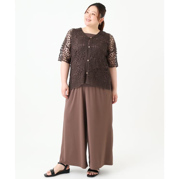 【大きいサイズ】クロシェ風カーディガン | eur3 | 詳細画像22 