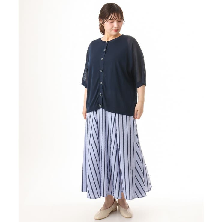 【大きいサイズ/接触冷感】ハーフスリーブカーディガン | eur3 | 詳細画像17 