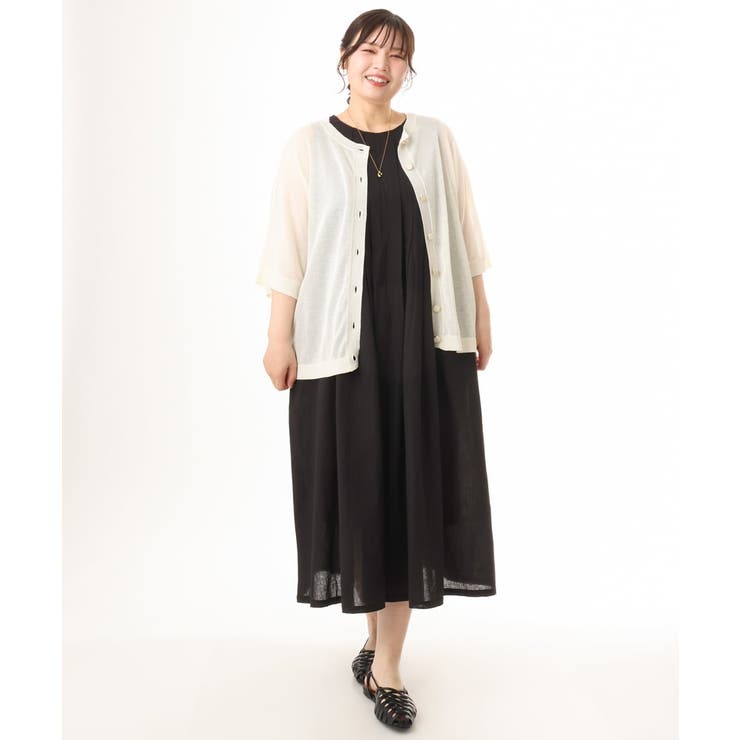 【大きいサイズ/接触冷感】ハーフスリーブカーディガン | eur3 | 詳細画像24 
