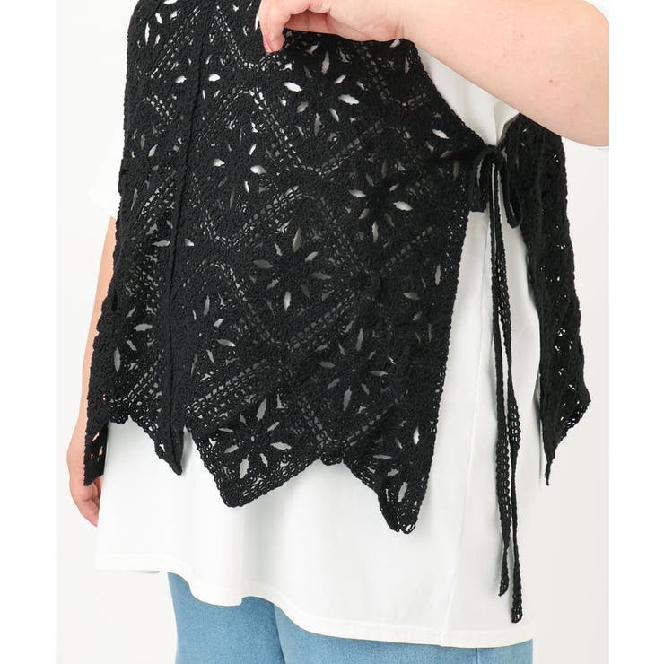 【大きいサイズ】クロシェ風ベスト | eur3 | 詳細画像26 