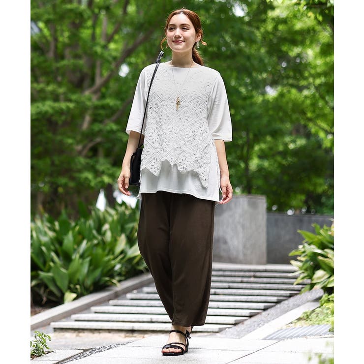 【大きいサイズ】クロシェ風ベスト | eur3 | 詳細画像3 