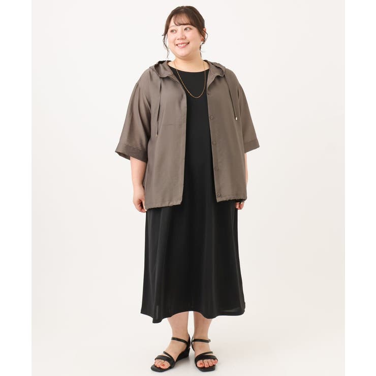 【大きいサイズ／接触冷感】シア―フーディブラウス | eur3 | 詳細画像26 