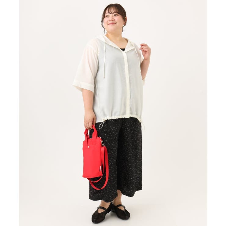 【大きいサイズ／接触冷感】シア―フーディブラウス | eur3 | 詳細画像36 