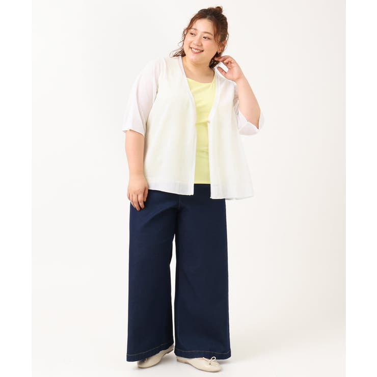 【大きいサイズ】ハーフスリーブコンビカーディガン | eur3 | 詳細画像11 