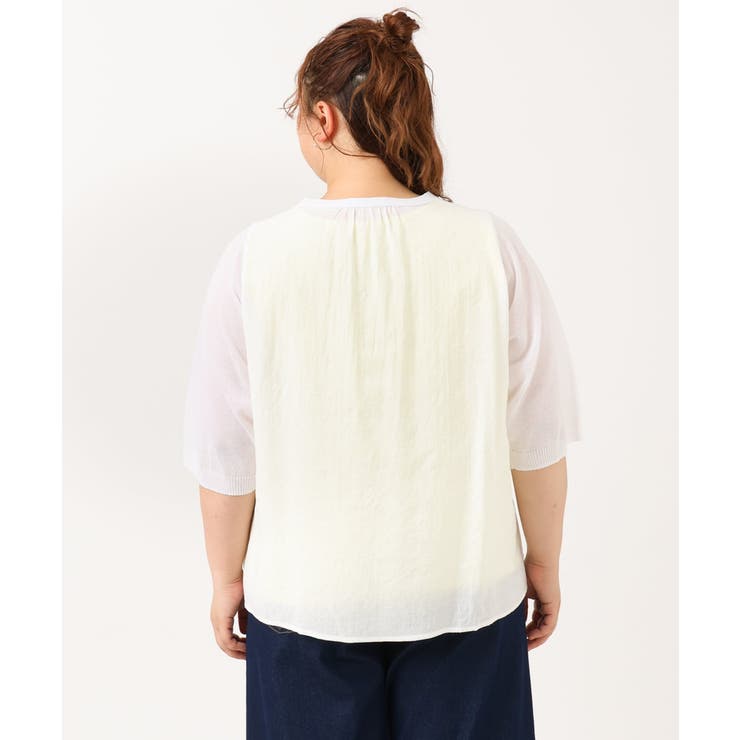 【大きいサイズ】ハーフスリーブコンビカーディガン | eur3 | 詳細画像19 