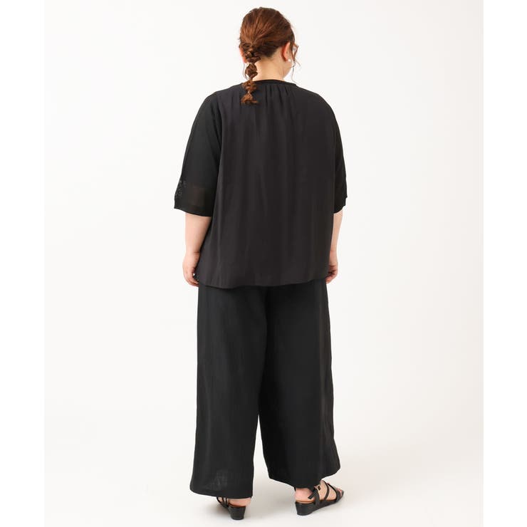 【大きいサイズ】ハーフスリーブコンビカーディガン | eur3 | 詳細画像25 