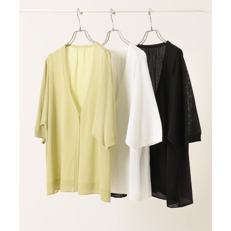 【大きいサイズ】ハーフスリーブコンビカーディガン | eur3 | 詳細画像26 