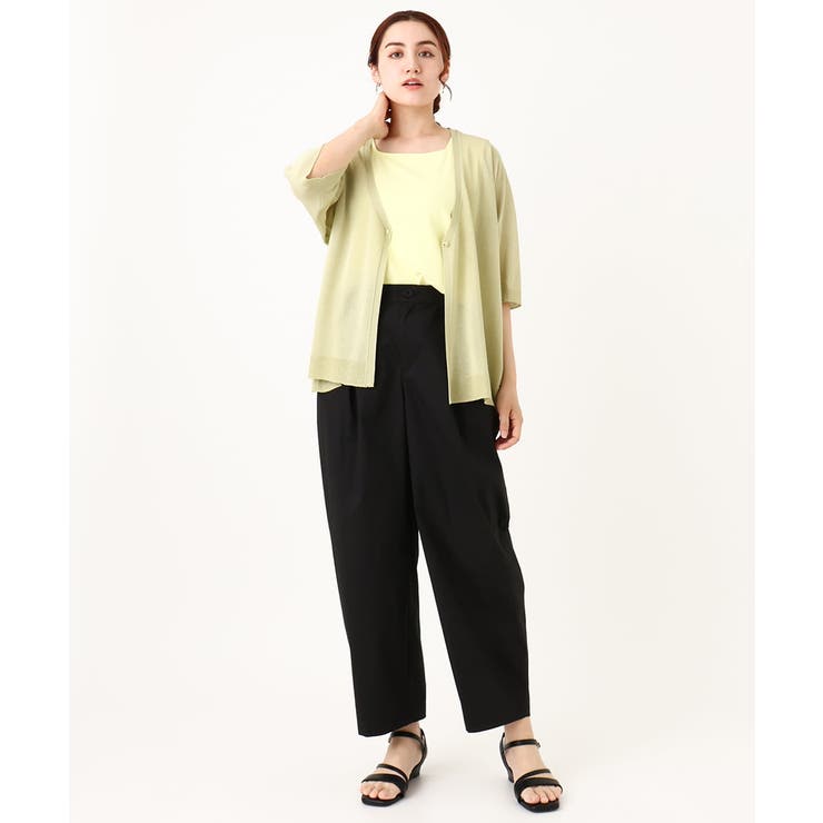 【大きいサイズ】ハーフスリーブコンビカーディガン | eur3 | 詳細画像5 