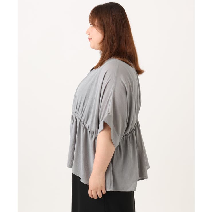 【大きいサイズ/LAVEANGE×eur3】フロントファスナーシア―ブルゾン | eur3 | 詳細画像2 