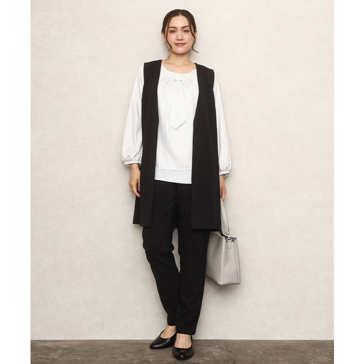 【大きいサイズ】カットジョーゼットジレ | eur3 | 詳細画像13 