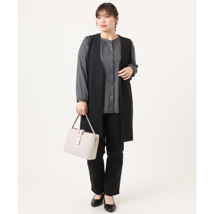 【大きいサイズ】カットジョーゼットジレ | eur3 | 詳細画像18 