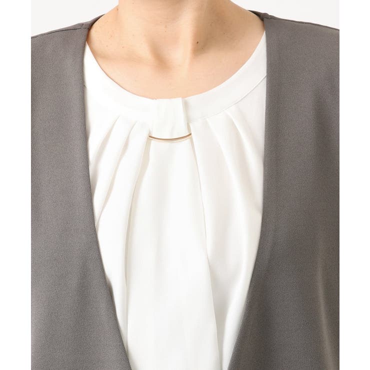 【大きいサイズ】カットジョーゼットジレ | eur3 | 詳細画像6 