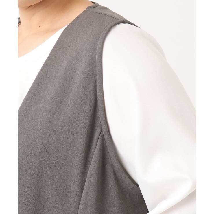 【大きいサイズ】カットジョーゼットジレ | eur3 | 詳細画像7 