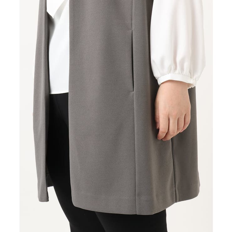 【大きいサイズ】カットジョーゼットジレ | eur3 | 詳細画像9 