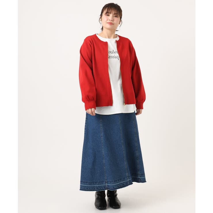 【大きいサイズ】ジップカーディガン | eur3 | 詳細画像14 