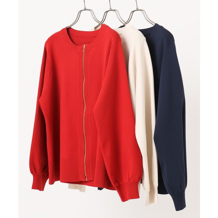 【大きいサイズ】ジップカーディガン | eur3 | 詳細画像16 