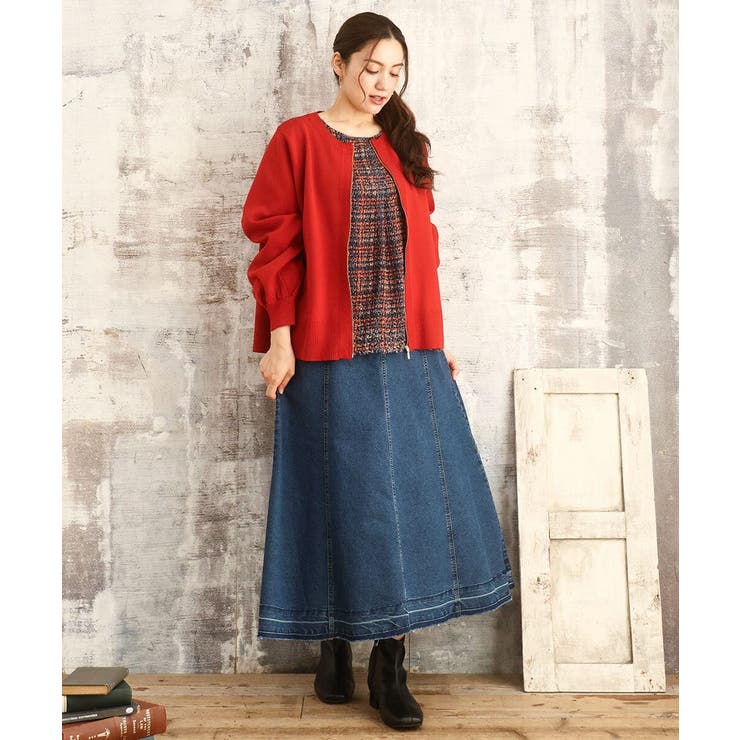 【大きいサイズ】ジップカーディガン | eur3 | 詳細画像3 