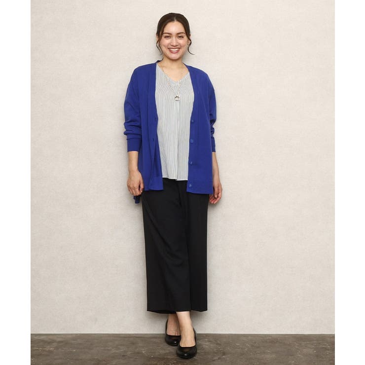 【大きいサイズ/洗える】Vネックカーディガン | eur3 | 詳細画像2 